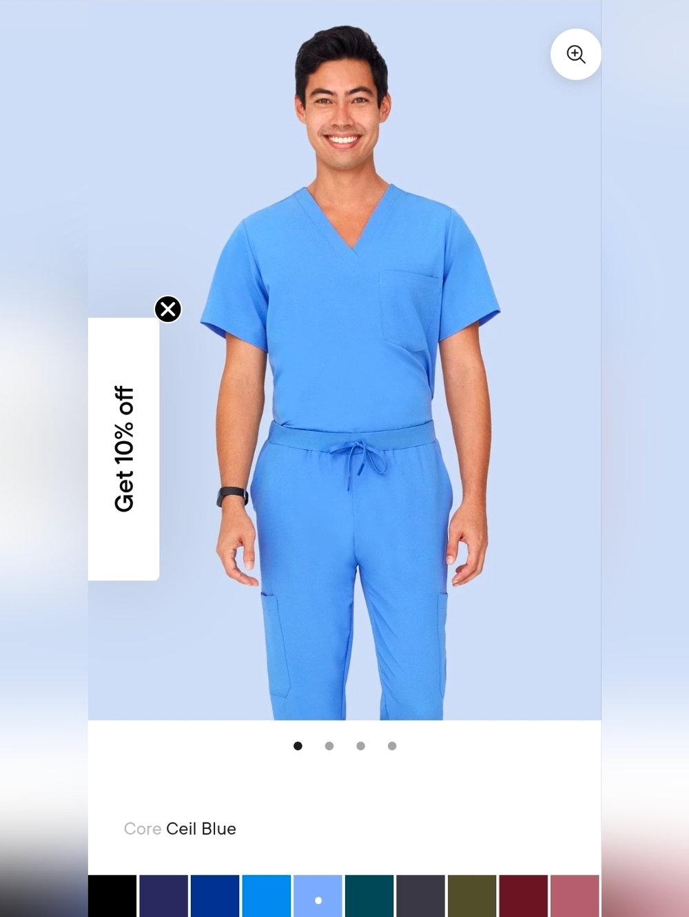 NWT Mens Mandala Scrub Set V-Neck Top + 7 Pocket Jogger Bottoms XL